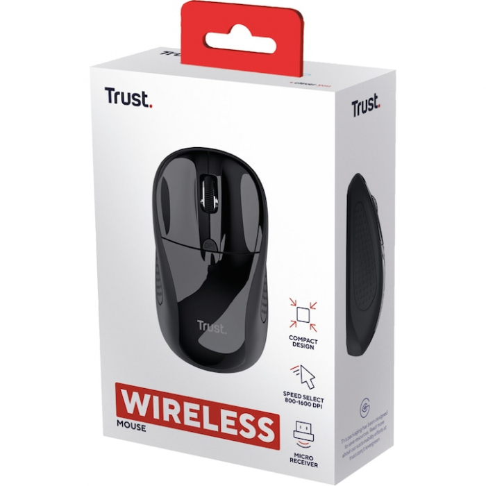 Mouse Wireless Trust Basics, Negru [5]