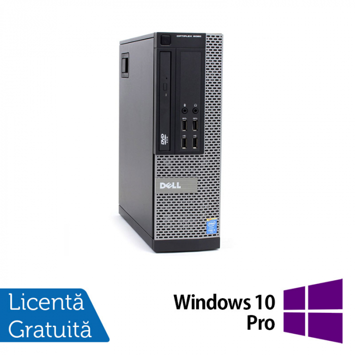 Calculator Refurbished DELL OptiPlex 9020 SFF, Intel Core i3-4130 3.40GHz, 8GB DDR3, 240GB SSD, DVD-RW + Windows 10 Pro [1]
