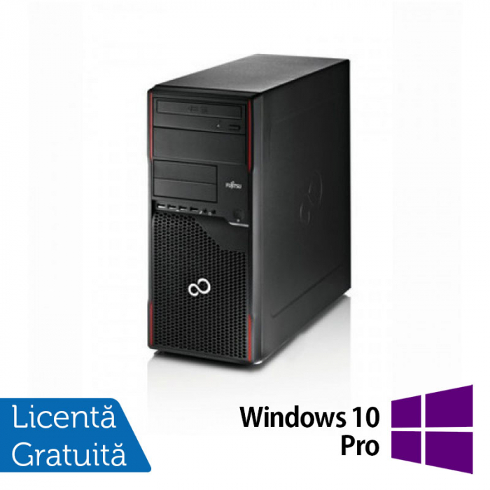 Calculator Refurbished Fujitsu Esprimo P710 Tower, Intel Core i5-3470S 2.90GHz, 8GB DDR3, 256GB SSD, DVD-RW + Windows 10 Pro [1]