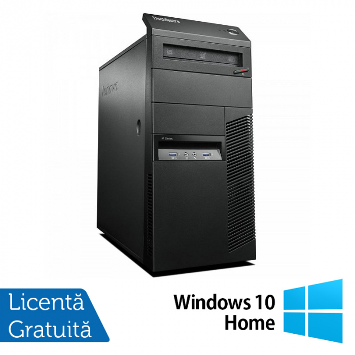 PC Refurbished Lenovo ThinkCentre M83 Tower, Intel Core i7-4770 3.40GHz, 16GB DDR3, 240GB SSD, DVD-ROM + Windows 10 Home [1]