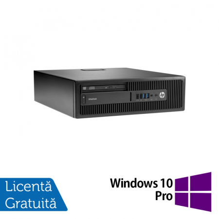 Calculatoare Refurbished - Calculator HP Elitedesk 705 G2 SFF, AMD A4-8300 3.50GHz, 4GB DDR3, 120GB SSD, DVD-RW + Windows 10 Pro