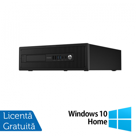Calculatoare Refurbished - Calculator HP EliteDesk 800 G1 SFF, Intel Core i3-4130 3.40GHz, 4GB DDR3, 500GB SATA + Windows 10 Home