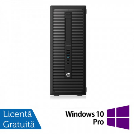 Calculatoare Refurbished - Calculator HP EliteDesk 800G1 Tower, Intel Core i5-4570 3.20GHz, 4GB DDR3, 500GB SATA, DVD-ROM+ Windows 10 Pro