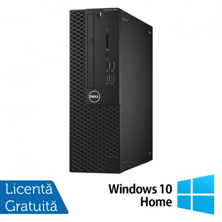 Calculatoare Refurbished - PC Refurbished DELL OptiPlex 3050 SFF, Intel Core i3-6100 3.70GHz, 8GB DDR4, 256GB SSD + Windows 10 Home