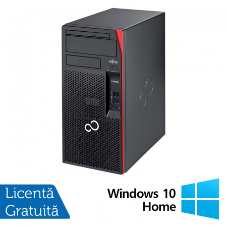 Calculatoare Refurbished - Calculator Refurbished Fujitsu P558 Tower, Intel Core i5-8400 2.80GHz, 16GB DDR4, 480GB SSD + Windows 10 Home