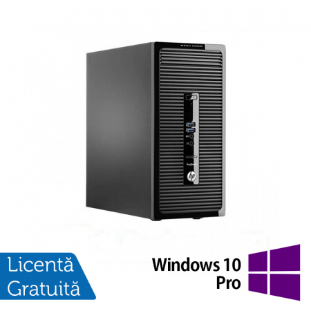 Calculatoare Refurbished - Calculator Refurbished HP ProDesk 490 G2 Tower, Intel Core i3-4130 3.40GHz, 8GB DDR3, 500GB HDD, DVD-ROM + Windows 10 Pro
