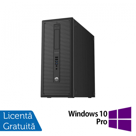Calculatoare Refurbished - Calculator Refurbished HP Prodesk 600 G1 Tower, Intel Core i5-4570 3.20GHz, 8GB DDR3, 120GB SSD, DVD-RW + Windows 10 Pro