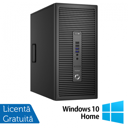 Calculatoare Refurbished - Calculator Refurbished HP ProDesk 600 G2 Tower, Intel Core i5-6500 3.20GHz, 8GB DDR4, 256GB SSD + Windows 10 Home