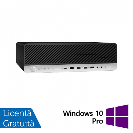 Calculatoare Refurbished - Calculator Refurbished HP ProDesk 800 G4 SFF, Intel Core i5-8500 3.00 - 4.10GHz, 16GB DDR4, 512GB SSD + Windows 10 Pro