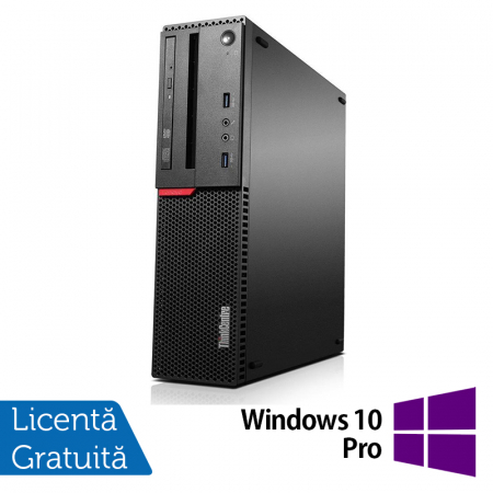 Calculatoare Refurbished - Calculator Refurbished LENOVO M910 SFF, Intel Core i5-6500 3.20GHz, 8GB DDR4, 256GB SSD + Windows 10 Pro