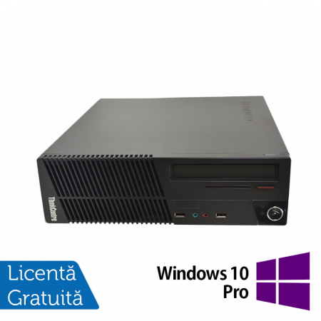 Calculatoare Refurbished - Calculator Refurbished Lenovo ThinkCentre M71 SFF, Intel Core i5-2400 3.10GHz, 4GB DDR3, 500GB HDD, DVD-RW + Windows 10 Pro