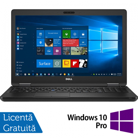 Laptop Refurbished Dell Latitude 5580, Intel Core i5-7300U 2.60GHz, 16GB DDR4, 512GB SSD M.2, 15.6 Inch HD, Webcam, Tastatura Numerica + Windows 10 Pro [0]