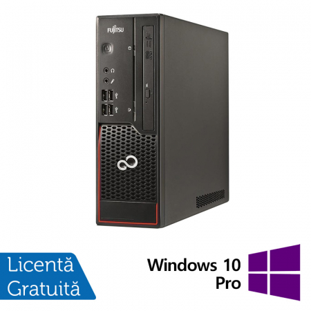 Calculatoare Refurbished - PC Refurbished FUJITSU ESPRIMO C720 SFF, Intel Core i5-4570 3.40GHz, 4GB DDR3, 240GB SSD Nou, 2x Port Serial + Windows 10 Pro
