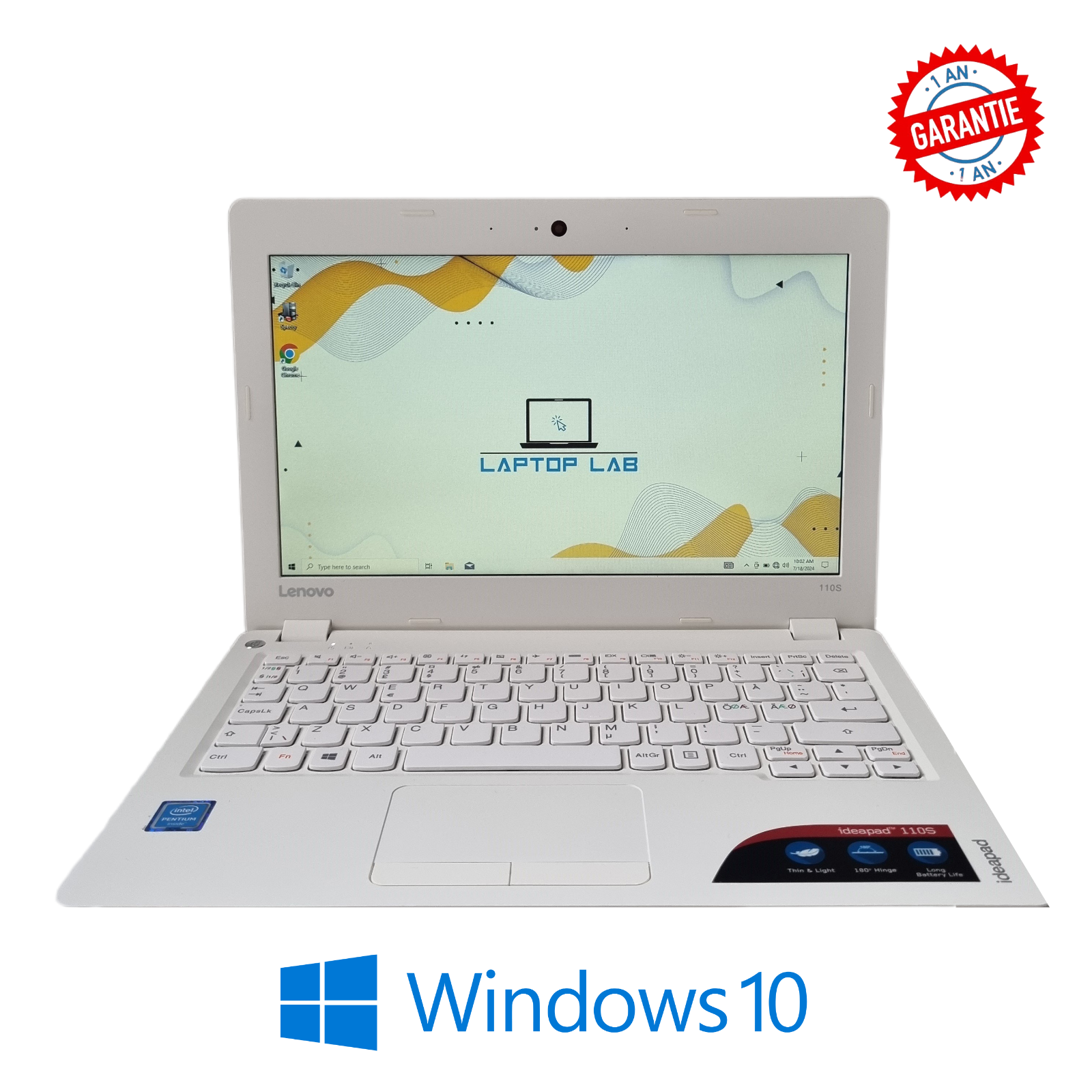 Laptop Second Hand Lenovo IdeaPad 110S - 11.6inch Intel Pentium N3710 4GB RAM 64GB eMMC Windows 10 Refurbished