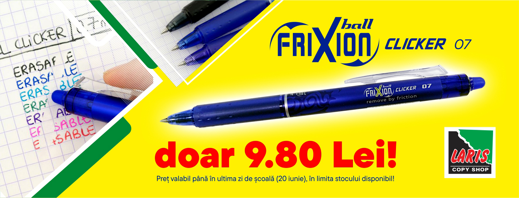 Promo Frixion Clicker 0.7 albastru