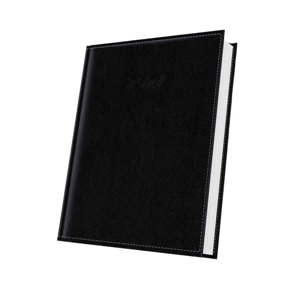 AGENDA DATATA A5 352PAG DELUXE CORINALDO COPERTA PIELE SINTETICA NEGRU 2027 [3]