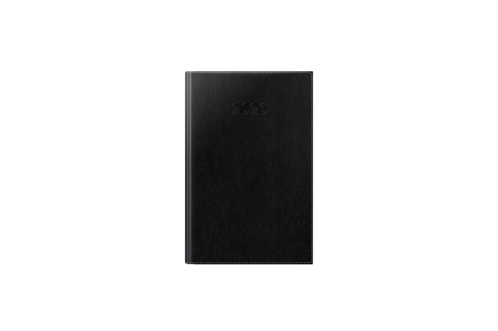 AGENDA DATATA A5 352PAG DELUXE CORINALDO COPERTA PIELE SINTETICA NEGRU 2027 [2]