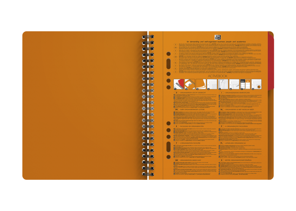 AGENDA ORG OXFORD INTERNATIONAL ACTIVE BOOK A5+ 80F SPIRA PEFC DICTANDO PORTOCALIU [4]