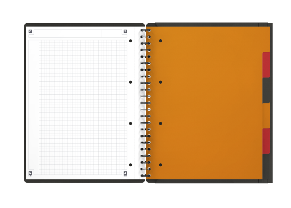 Caiet Oxford A4+ cu spira, 80 file matematica, 6 separatoare, coperti PP [3]