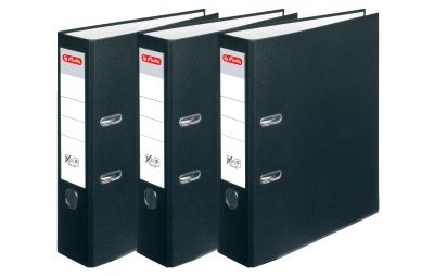 Biblioraft Herlitz A4 75 mm PP negru [1]