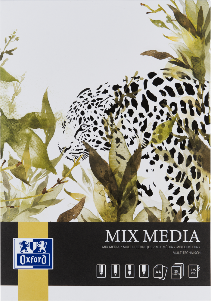 BLOC DESEN OXFORD MIX MEDIA A4 25F 225G/MP FSCÂ® MIX70% COLECTIA ARTISTIC [2]