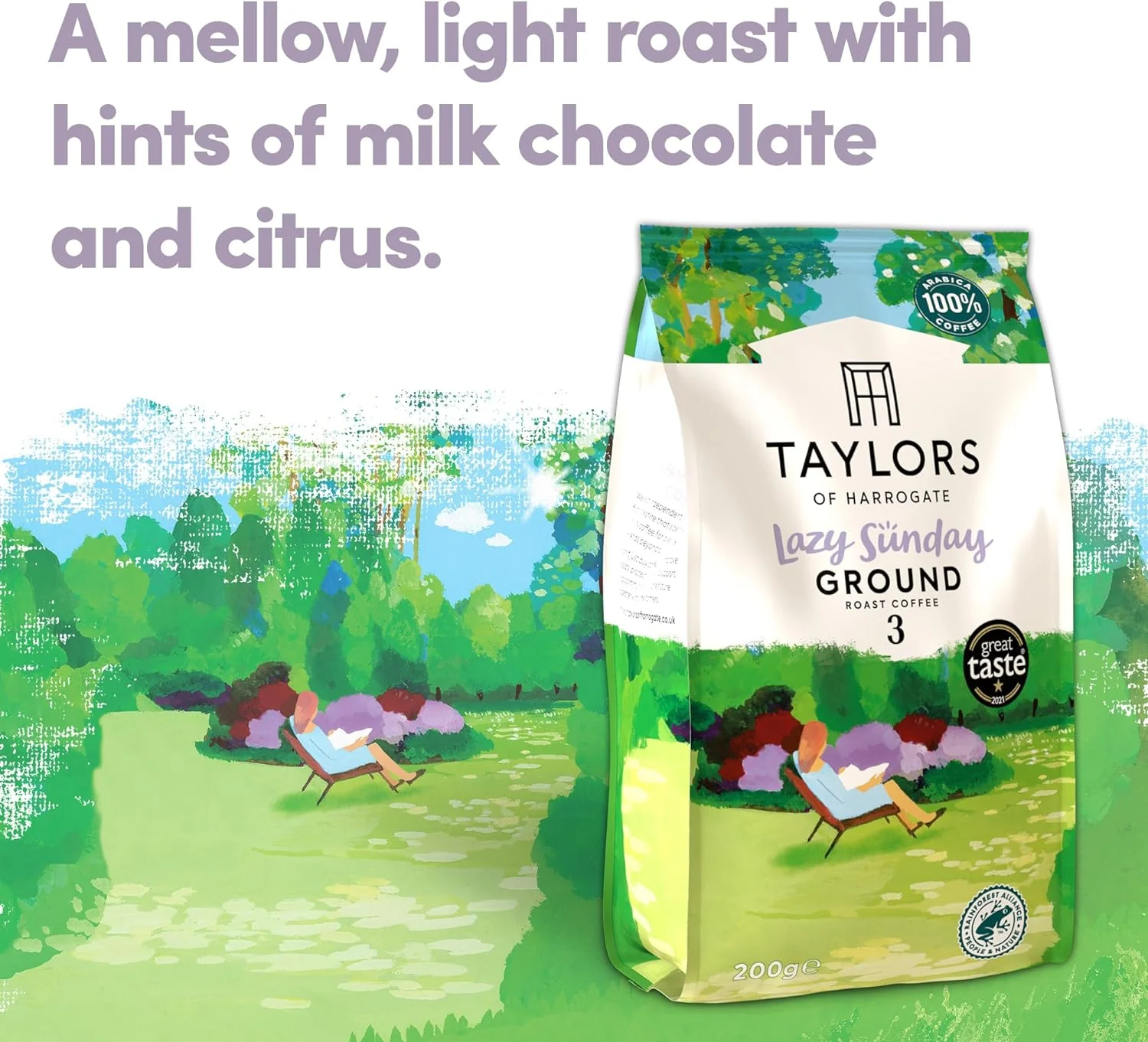 Cafea macinata Lazy Sunday, Taylors of Harrogate, 100% Arabica, 200 g [2]
