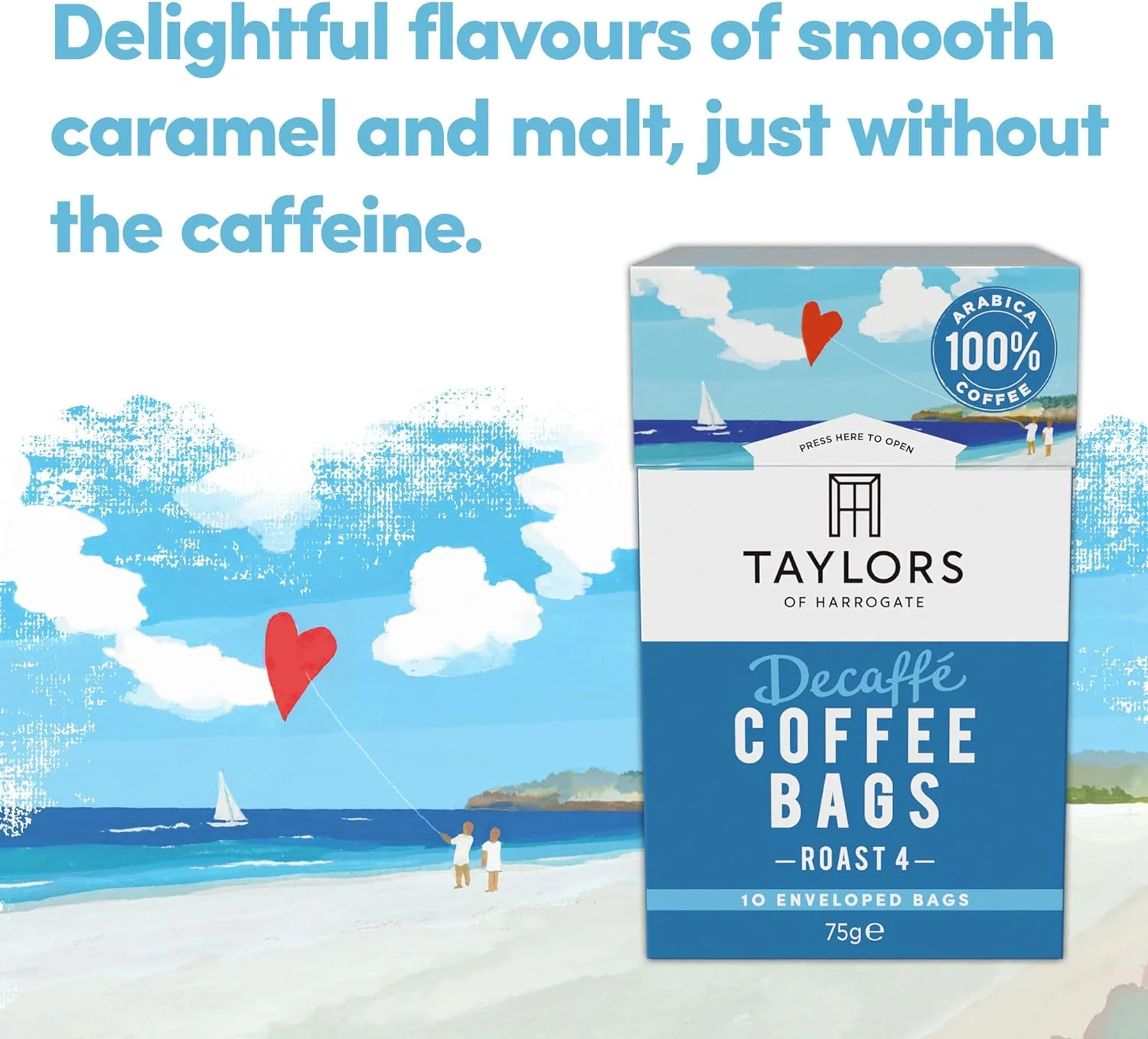 Cafea plicuri Decaffé, Taylors of Harrogate, 100% Arabica, 10 bucati, 75 g [2]
