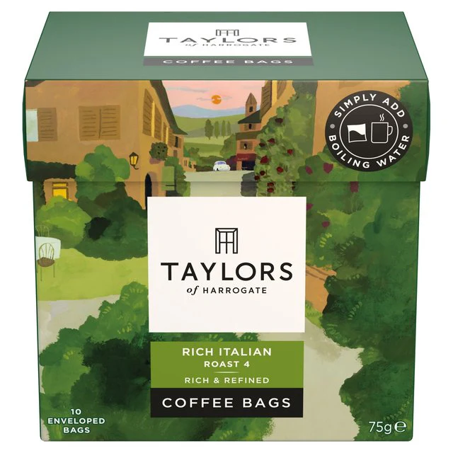 Cafea plicuri Rich Italian, Taylors of Harrogate, 100% Arabica, 10 bucati, 75 g [3]