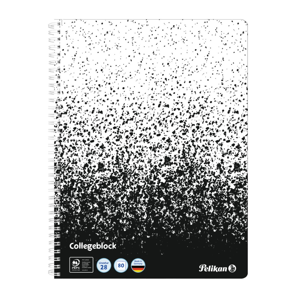 CAIET A4 80F SPIRA PATRATELE COLOR EDITION PEFC ALB/NEGRU [1]