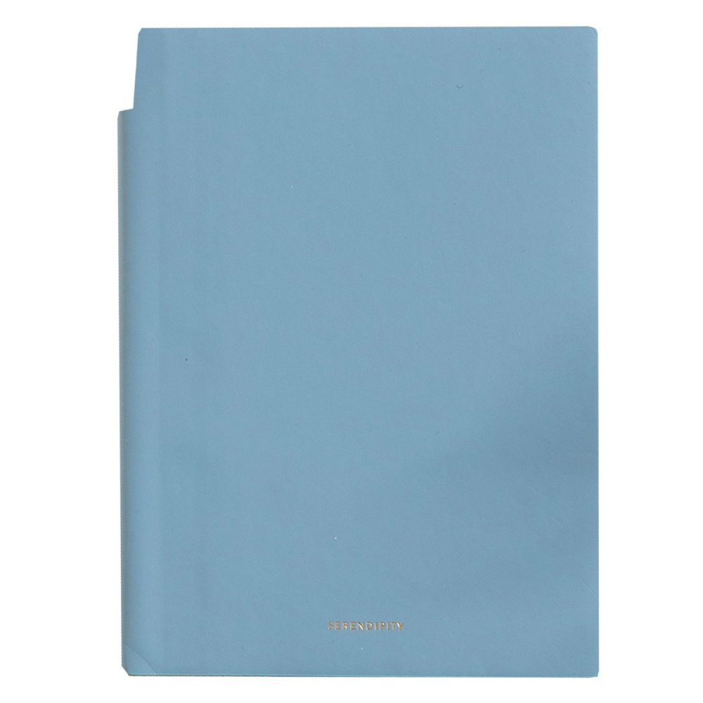 Caiet de birou A5 112 file 80g dictando, coperta piele eco, Deli, albastru [2]