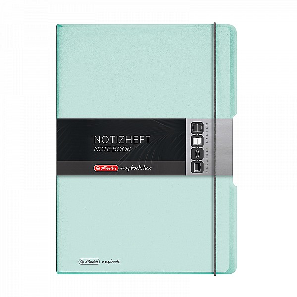 Caiet My Book Flex A4 2x40 file turcoaz deschis transparent Herlitz [2]