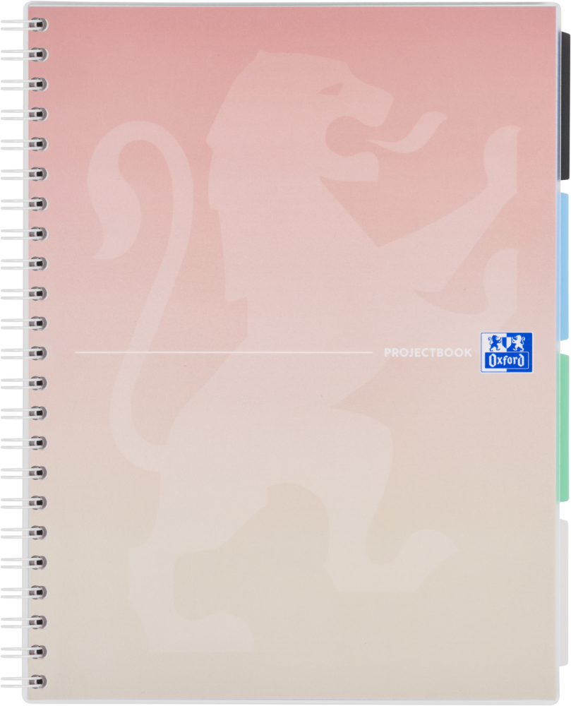 CAIET ORG OXFORD PROJECT BOOK A4 80F SCRIBZEE SPIRA PEFC PATRATELE GRADIENT PASTEL DIVERSE CULORI [3]