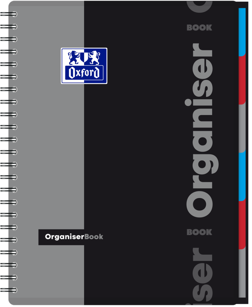 CAIET ORG OXFORD STUDENTS ORGANISER A4+ 80F SPIRA SCRIBZEE PATRATELE DIVERSE CULORI [4]