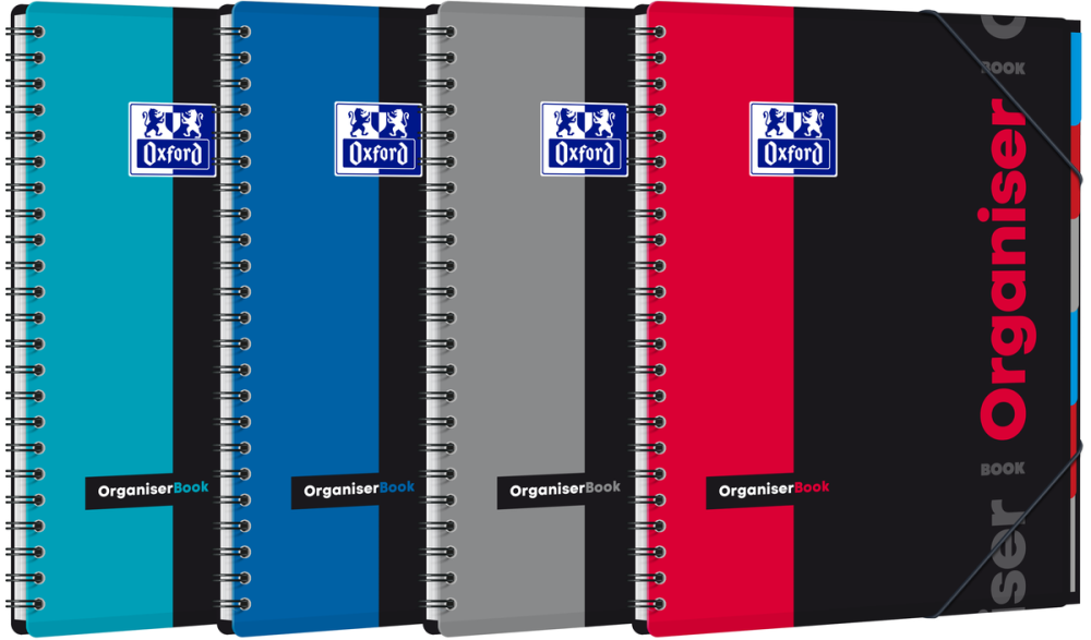 CAIET ORG OXFORD STUDENTS ORGANISER A4+ 80F SPIRA SCRIBZEE PATRATELE DIVERSE CULORI [5]