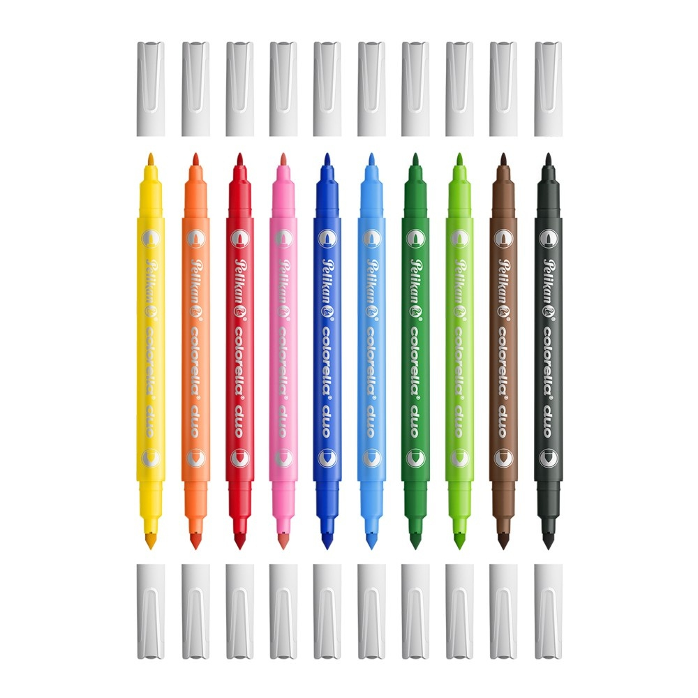 Carioci Pelikan Colorella Duo – 10 culori lavabile cu varf dublu [2]