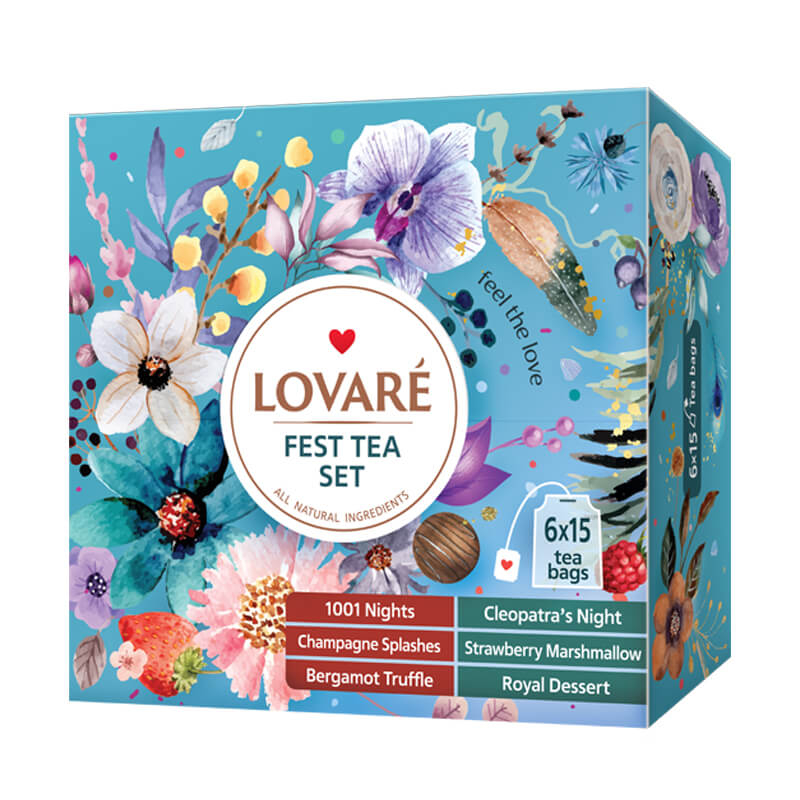 Ceai asortat Lovare Fest Tea 90 plicuri, 6 arome [1]