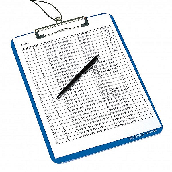 Clipboard simplu A4 Herlitz Easy Orga albastru [2]