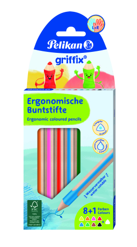 Creioane colorate Pelikan Griffix, 8+1 culori [1]