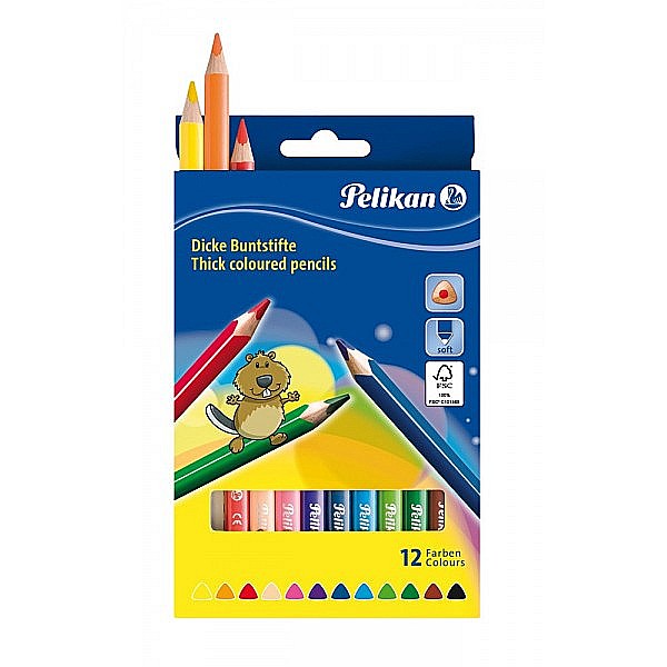 Creioane colorate Jumbo 12 culori Pelikan [1]