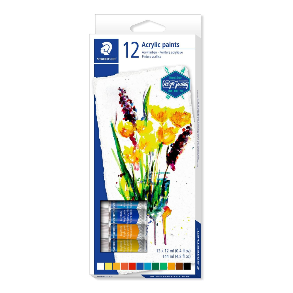 Culori acrilice 12 culori 12 ml Staedtler 8500 [1]