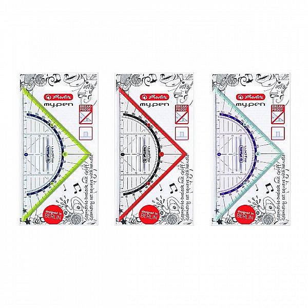 Echer cu raportor 16 cm Herlitz My Pen [2]