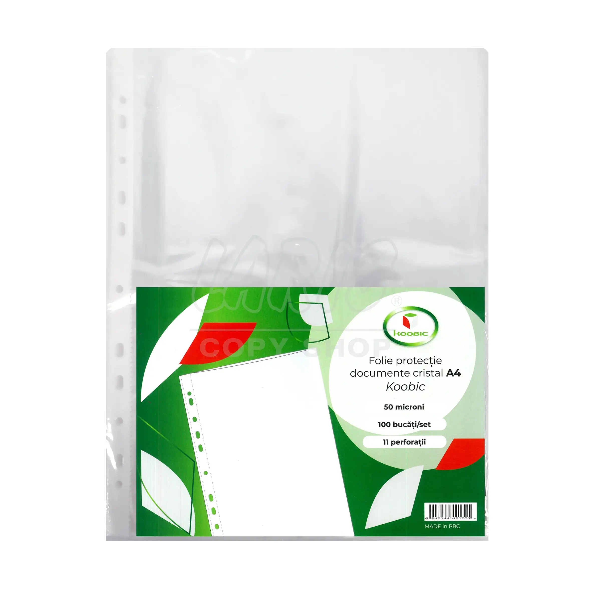 File protectie A4 cristal 50 microni 100 bucati/set Koobic [1]