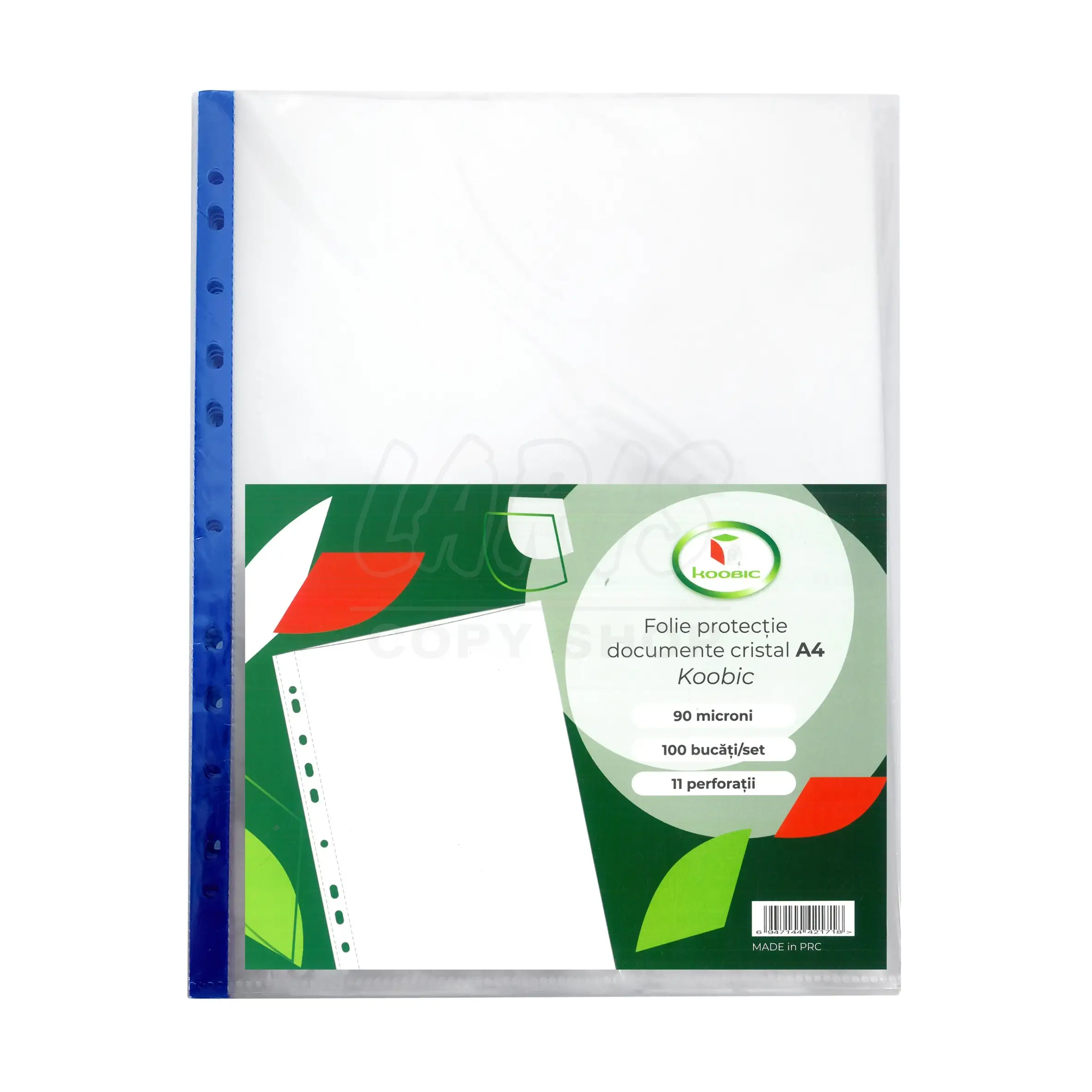 File protectie A4 cristal 90 microni 100 bucati/set Koobic [1]