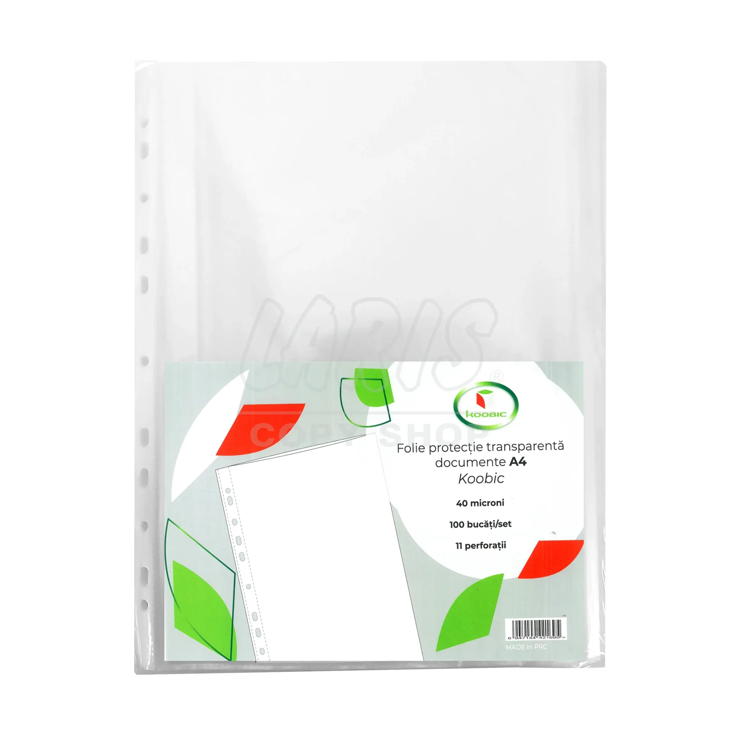 File protectie A4 standard 40 microni 100 bucati/set Koobic [1]
