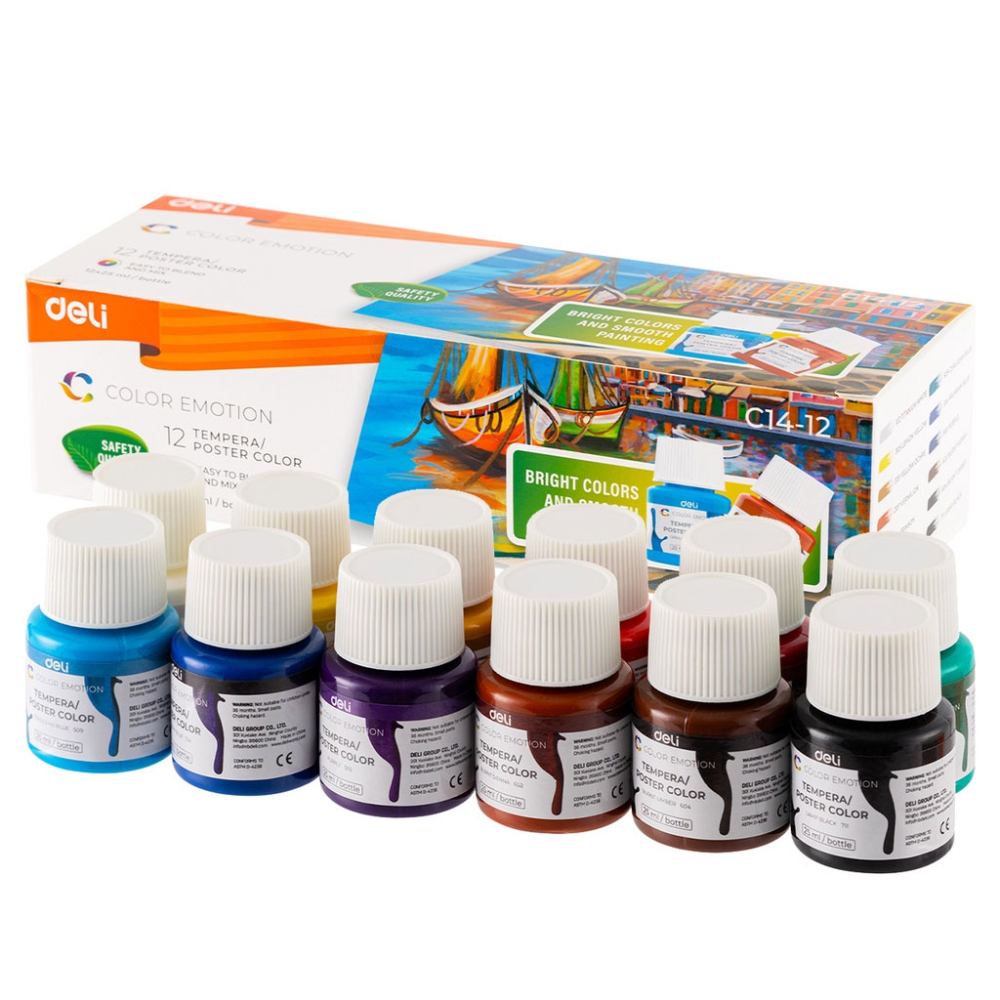 Guase 12 culori 25 ml Color Emotion Deli [2]