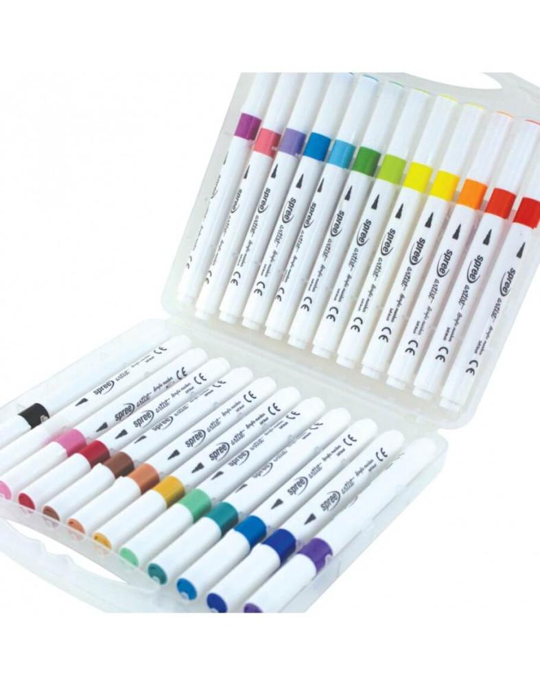Marker acrilic cu varf pensula 24 culori Spree [2]