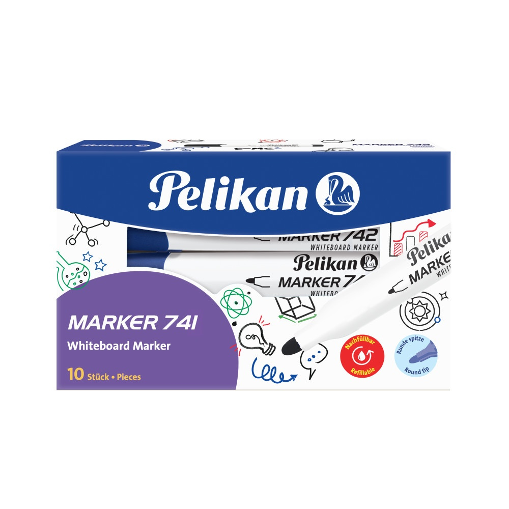Marker pentru tabla alba/whiteboard Pelikan 741 albastru [2]