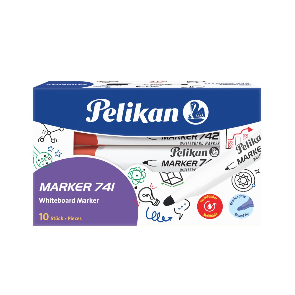 Marker pentru tabla alba/whiteboard Pelikan 741 rosu [2]
