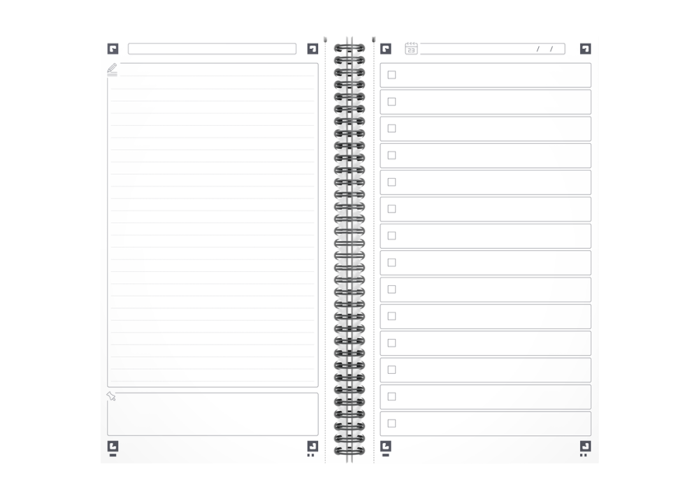 TASK MANAGER OXFORD ZILNIC 14.1X24.5CM 115F SPIRA SCRIBZEE ECOLABEL DICTANDO ALBASTRU INCHIS [4]
