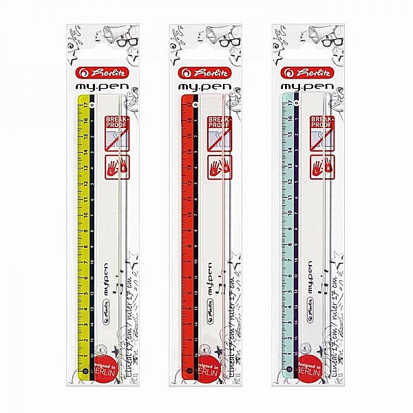 Rigla din plastic 17 cm Herlitz My Pen [2]
